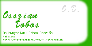 osszian dobos business card